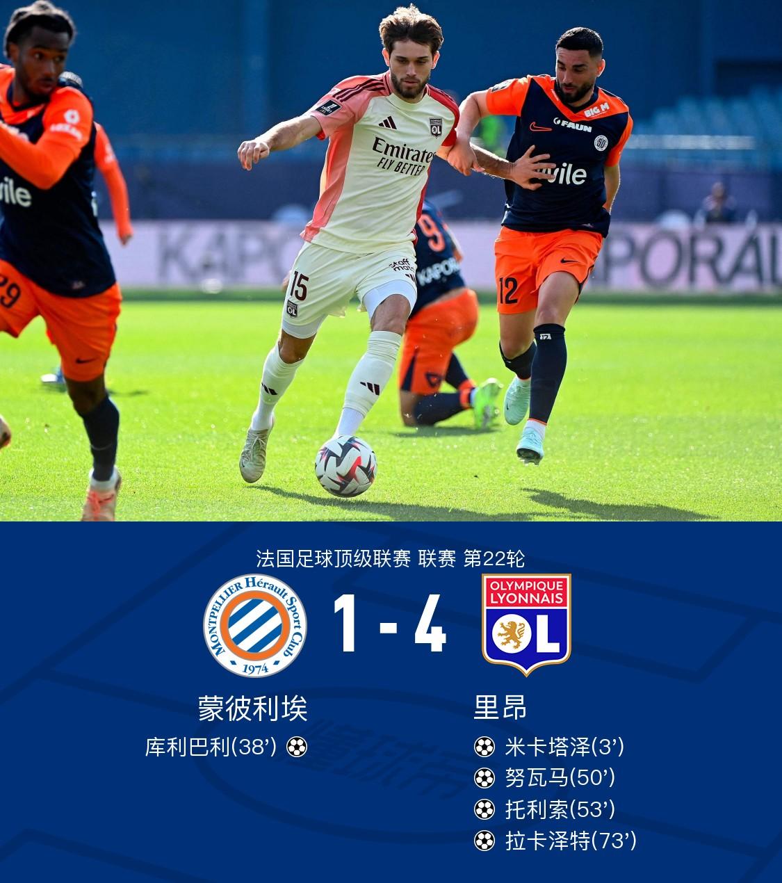 里昂主场取胜过关,联赛地位继续稳固 里昂主场取胜过关,联赛地位继续稳固